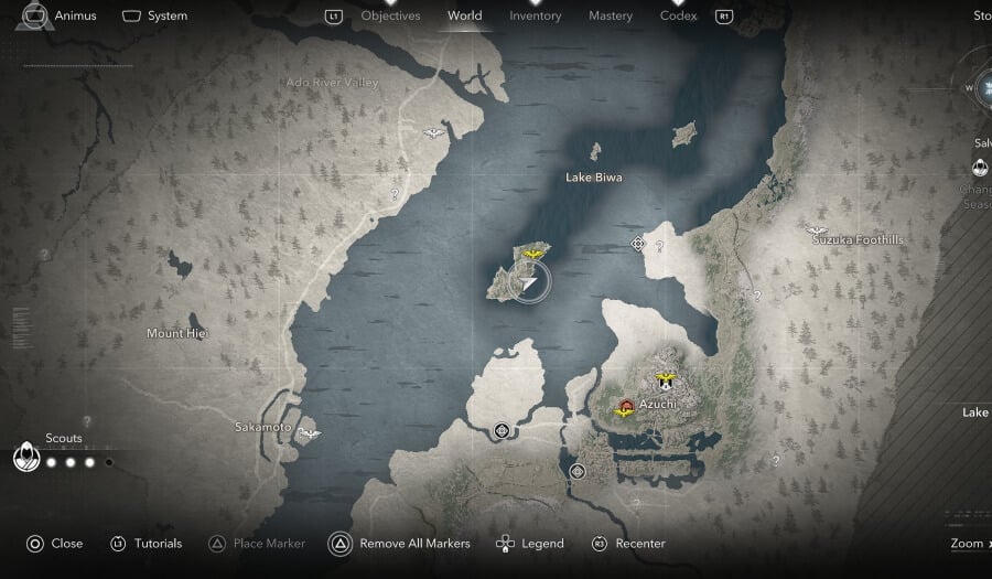 Assassin's Creed Shadow Cat Island Map location